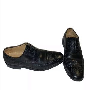 Cole Haan Leather Black Wingtip Oxford Men Size 9M